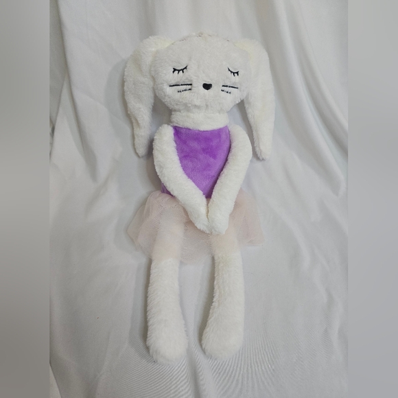 Ballerina Bunny Rabbit Soft Plush Stuffed Toy Velcro Hands - Picture 2 of 8